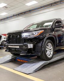 Toyota on vehicle lift | Coad Toyota in Cape Girardeau MO