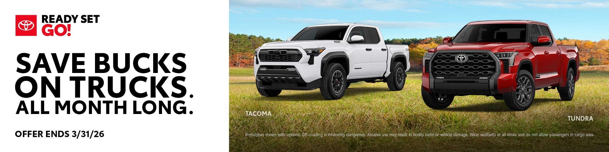 Save bucks on trucks all month long