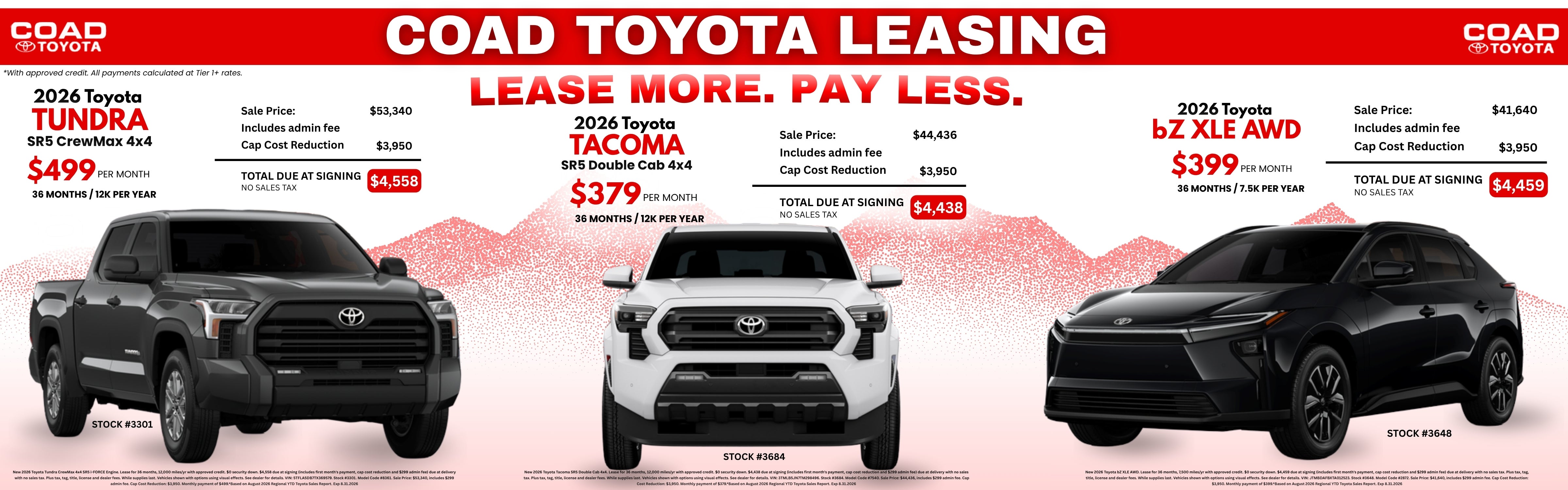 COAD TOYOTA LEASING.