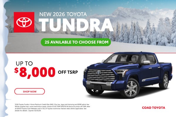 New 2026 Toyota Tundra