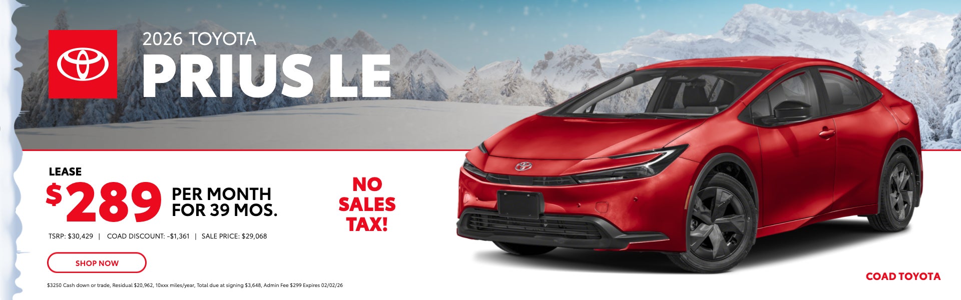 2026 Toyota Prius LE